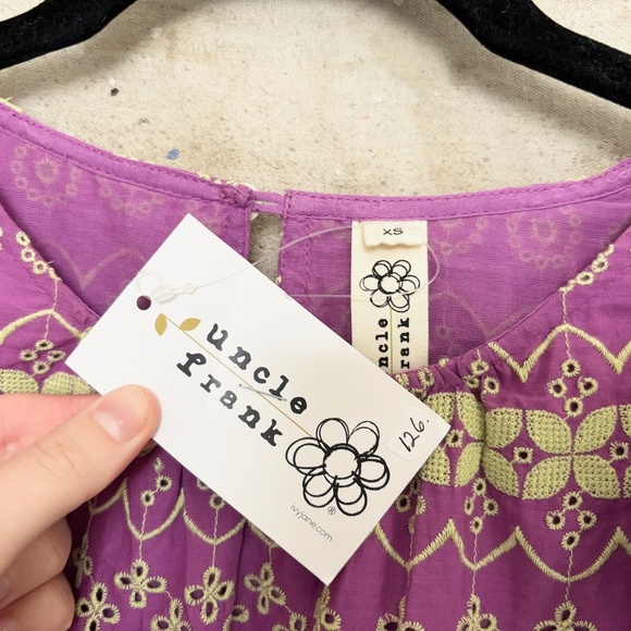 Uncle Frank Eyelet Ruffled Mini Dress - Picture 3 of 4